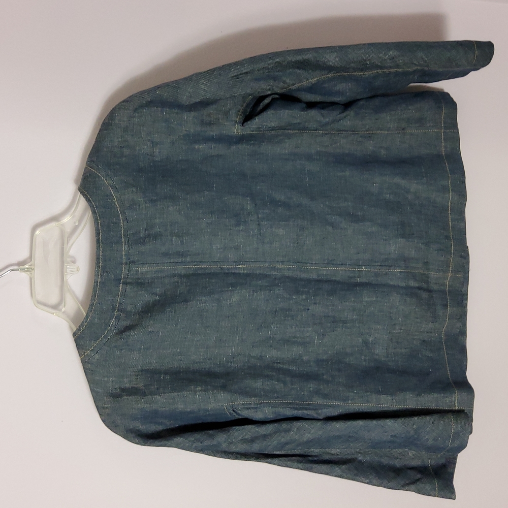 Talbots cropped Linen jacket - Picture 5 of 5